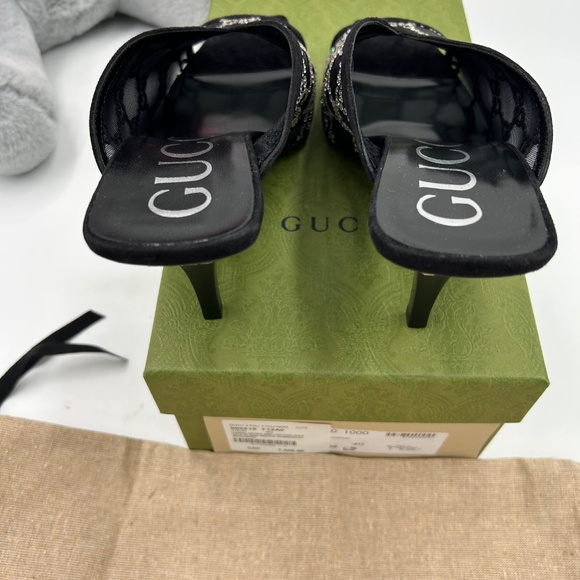 Women’s crystal embellished GG slides size 40 made in Italy - Picture 7 of 10